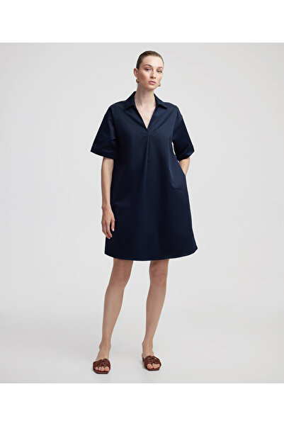 İpekyol Gömlek yaka cepli elbise