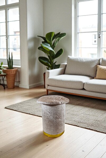 Arte Cotone Mantar Kapaklı Kadife Puf / Mushroom Tabure Bench 35x32