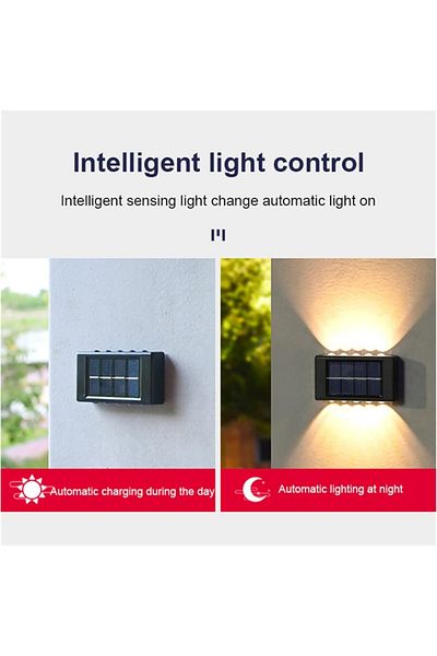 OEM Set 2 lămpi solare pentru exterior, decorative, cu încărcare solară, negru