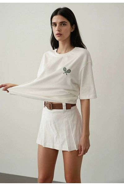 OYERGA MODA Women's Tennis Printed T-Shirt