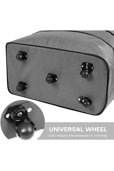 Yuwell YU WELL Expandable Rolling Duffle Bag Wheeled Luggage Foldable Suitcase (Duffle Bag/Wheels, Grey, La