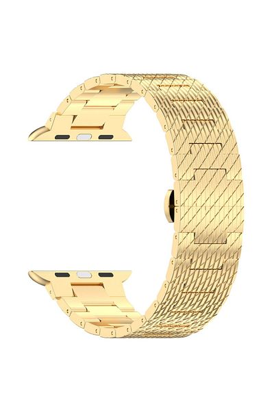 SKYDDAR INNOVATION Stainless Steel Strap for Apple Watch (42/44/45/49mm), W052 - Gold