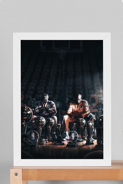 Saturn Pictură înrămate Kobe Bryant - Pictură poster NBA de baschet