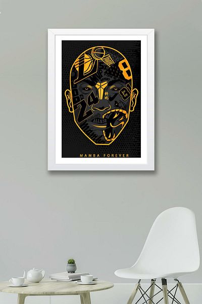 Saturn Pictură înrămată Kobe Bryant - Pictură poster NBA Mamba Forever