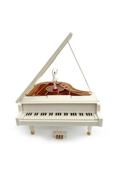 Blusmart Music Box Shaped Like a Piano with Key