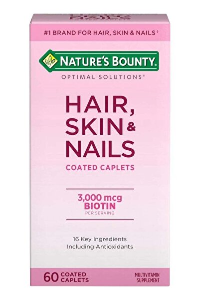 Nature's Bounty للشعر والبشرة والأظافر، 3000 ميكروغرام من البيوتين، 60 كبسولة...