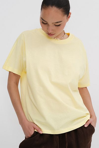 Addax Short Sleeve Oversize Basic T-shirt P0730-J6J7Y4