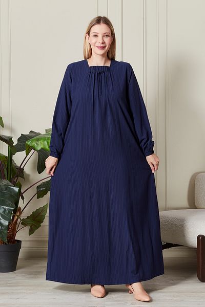 Ferace Women's Plus Size Seersucker Fabric Square Neck Dress