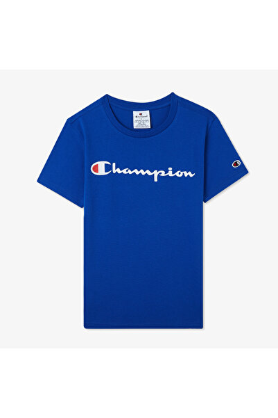 Champion Big Logo Çocuk Mavi T-Shirt