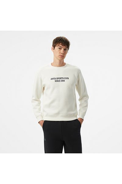 Anta Sports Club Men's White Sweatshirt