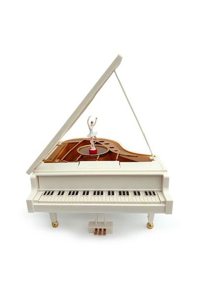 Blusmart Music Box Shaped Like a Piano with Key