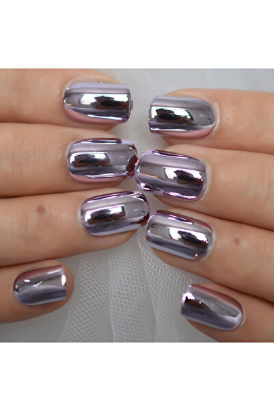 Choice L5943 أظافر مربعة متوسطة الحجم مطلية بالكهرباء من الكروم، 2021، أطراف ...