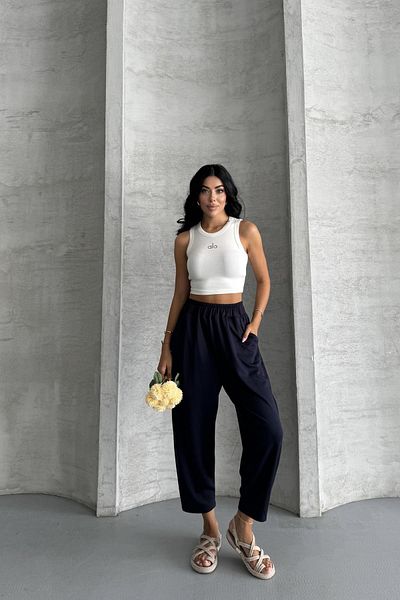 İstangül Butik Everyday Comfort Modal Fabric High Waist Comfortable Pants