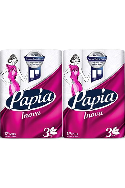 Papia Paper Towel (3 Layers) Inova Set of 24 (2Pk*12)