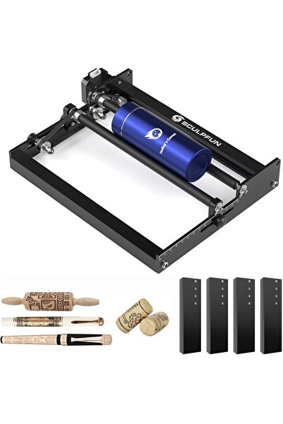 GÜMRÜK BEY SCULPFUN Lazer Döner Silindir Kiti Gravür Makinesi İçin Y Ekseni D...