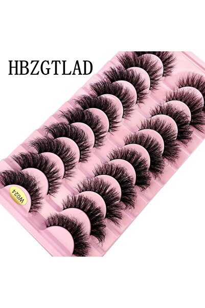 choice2 10 أزواج W024 جديد 10 أزواج رموش المنك الصناعية ثلاثية الأبعاد رموش المنك الصناعية الرقيقة الناعمة الكاملة السميكة