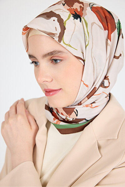 Rays Eșarfă cu model de flori maro 5693