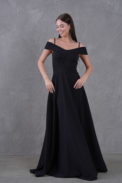 Secret Passion Lingerie New Season Women's Strap Off-Shoulder Detail Maxi Length Flared Evening Dress Engagement and Graduation Dress 342