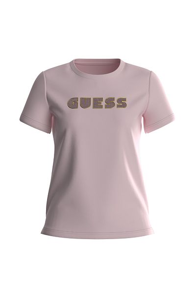 Guess Crew Neck Růžové dámské tričko W4Ri30I3Z14-A60W