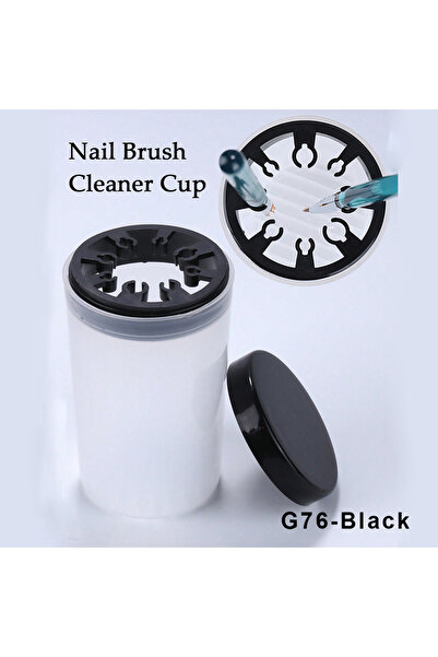 Choice G76-Black فرشاة فن الأظافر منظف كوب فرشاة غاطسة زجاجة تنظيف غسول الأظافر حامل قلم تنظيف C