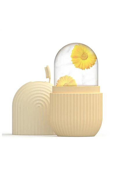 Choice Yellow Silicone Ice Cube Trays Beauty Lifting Ice Ball Face Massager Contouring Eye Roller Facial Tr