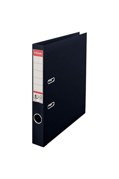 Esselte Dosar A4 cu inele, plastificat, standard, lățime cotor 5 cm, Vivida negru