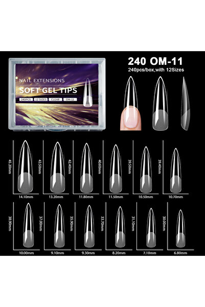 Choice OM-11 2XL أطراف هلامية طويلة جدًا وناعمة نصف شفافة غير لامعة تغطية كام...