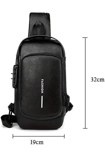 Yuwell YU WELL Multifunctional Anti-Theft Cross Body Sling Bag with USB Charging Waterproof Backpack for Tr