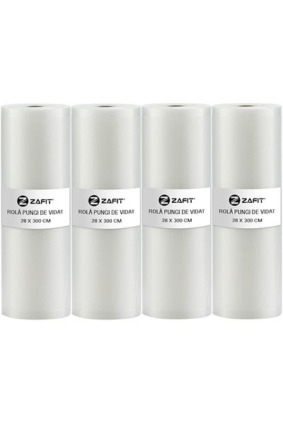 zafit Set 4 Rolle Vacuum Bags Embossed ZAFIT™, 28 x 300 cm, BPA-Free