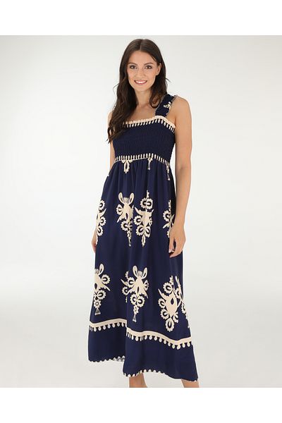 Luq Women's Strap Ethnic Pattern Summer Dress