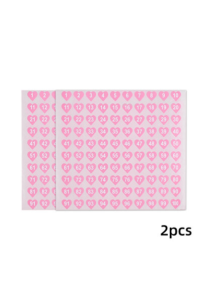 Choice NF100524 2Pcs/Lot Waterproof Pink Number Sticker Label For Nail Polish...