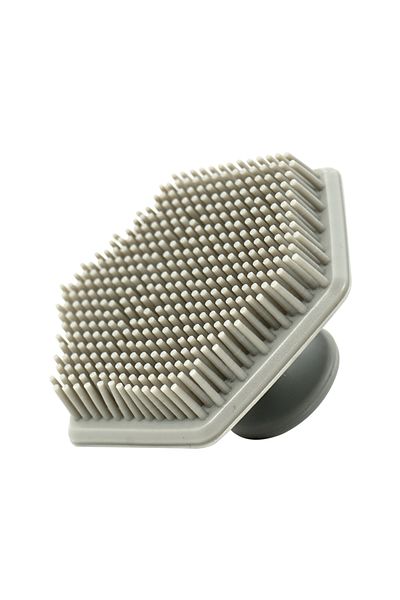 Choice grey1 Exfoliating Silicone Brush Cleanser No Slip Handle Body Scrubber Cleans and Massages Skin Bath