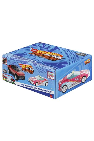mattel Hot wheels set 2 masinute metalice pull back gmc hummer ev si alpha pursuit 1:43