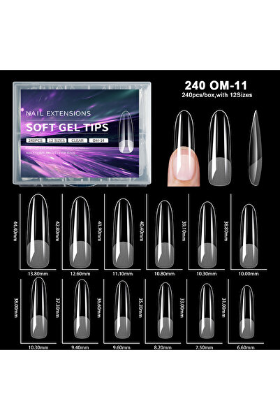 Choice OM-14 2XL أطراف هلامية طويلة جدًا وناعمة نصف شفافة غير لامعة تغطية كام...