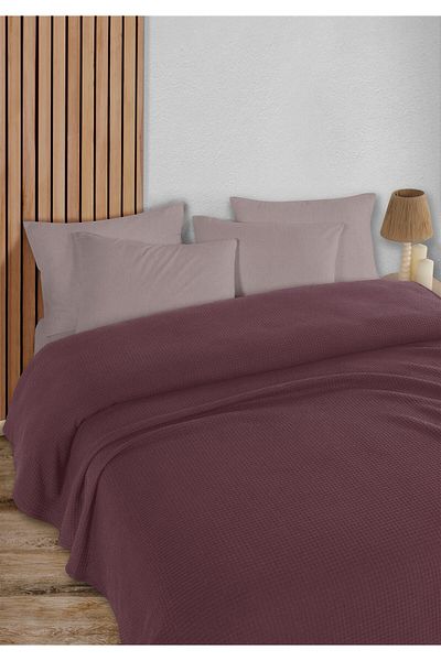 HomeBerry Adaline Plum Double Pique Set 200 X 230 cm