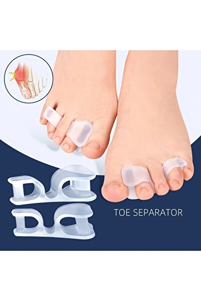 Choice قطعتان من أداة فرد أصابع القدم من جل السيليكون للعناية بالقدمين وتقويم...