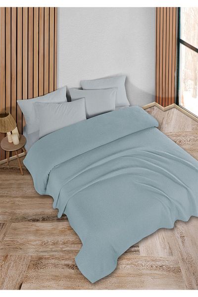 HomeBerry Adaline Dark Turquoise Double Pique Set 200 X 230 cm