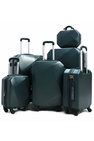 MORANO Morano 6-Piece Spinner Luggage Set, Dark Green (32-28-24-20-16-12 Inches)
