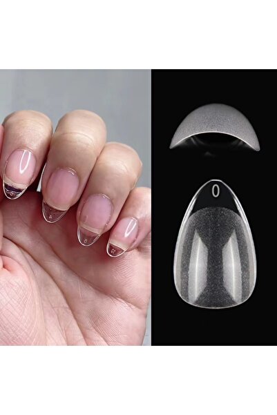 Choice XXS ALMOND 120 قطعة XXS أطراف أظافر قصيرة جدًا على شكل نعش لوزي نصف مط...