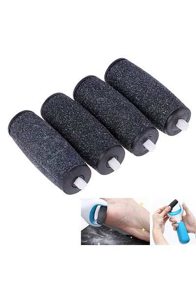 Choice 4 Pcs Coarse Replacement Refill Roller Head For Electric Foot Grinder Dead Skin Remover Pedicure ...