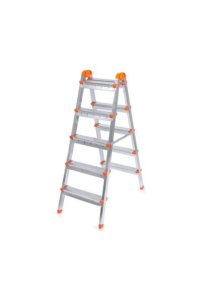 flores Double metal ladder, 2 sections x 5 steps