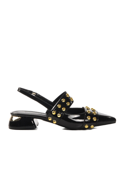 AYAKMOD Pantofi de seara de dama din piele lacuita neagra 575023   Z