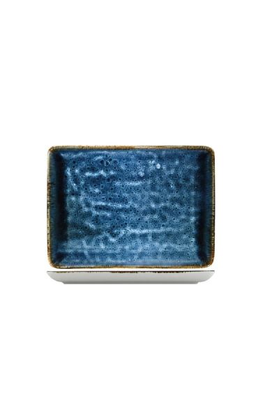 Kütahya Ocean Dishwasher Safe Porcelain Rectangular Flat Plate Blue 27 x 20cm