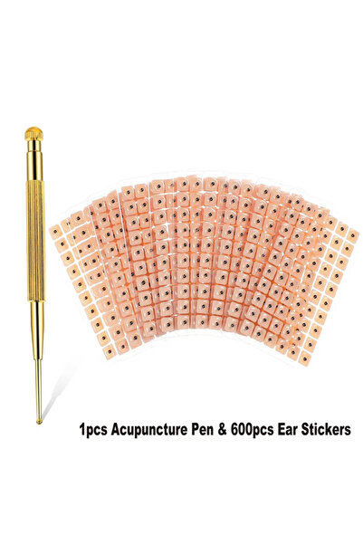 Choice مجموعة من 600/1200 قطعة من ملصقات الأذن المريحة وإبر العلاج ووخز الإبر...