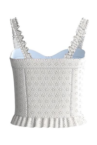 Guess Polo Neck White Women's Bustier W4Gp02Kca00-G011