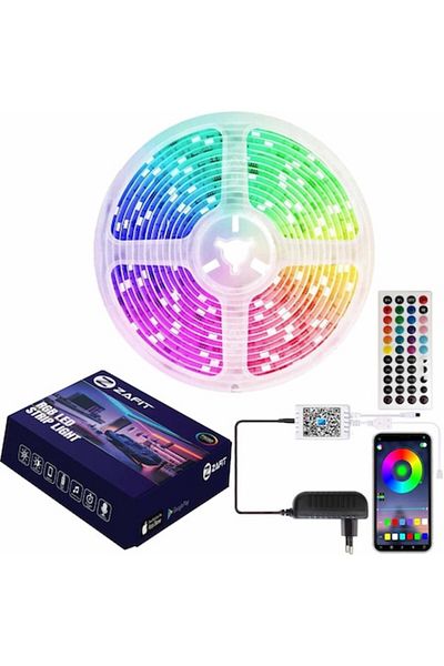 zafit ZAFIT™ LED strip 5 meters, Bluetooth, phone app, remote control, music mode, timer, microphone