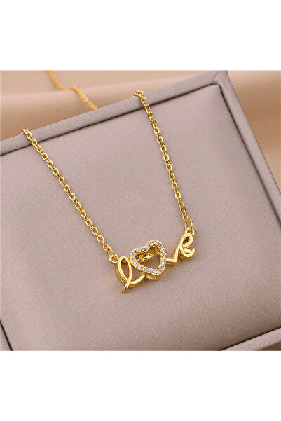 Choice16 8015 Trendy 18K Gold Plated Zircon Crystal Pendant Stainless Steel N...