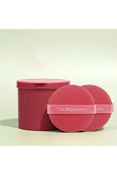 Choice Red-7pcs 7PCS Powder Puff Prevents Bacteria Buildup Powder Puff Storage Box Evenly Applies Makeup Cr