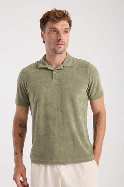 hateko Μπλουζάκι Raymons Terry Polo Collar από ύφασμα πετσετών