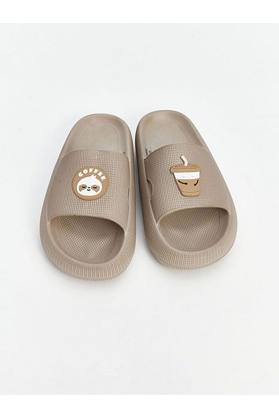 LC Waikiki Beige Single Strap Printed Women's Slippers